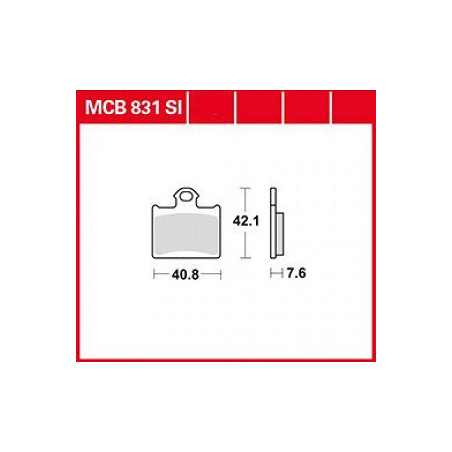 Placute frana KTM SX 85 '11-'15/Freeride 250/350 '12-'15/Husqvarna CR 65/TC 85 sinterizat TRW MCB831SI