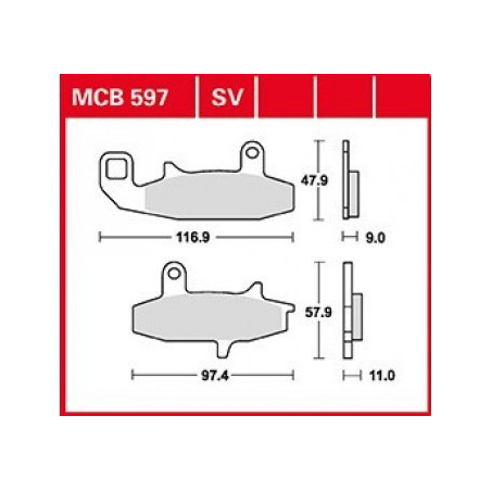 Placute frana Suzuki DR 650/750 '88-'96 sinterizat TRW  MCB597SV