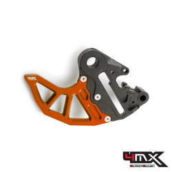 Protectie disc frana spate cu suport etrier KTM SX/SX-F 125-450 '13-'20 (ax roata 25mm) black/orange 4MX-RBDG-03OR