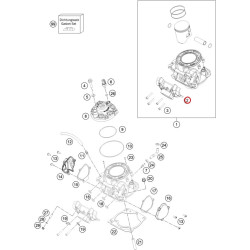 Flansa intermediara cilindru KTM EXC TPI 250 '21-'22 / Husqvarna TEi 250 '21 55537301000 