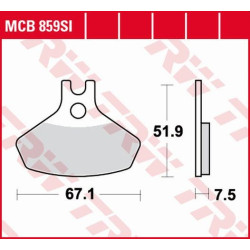Placute frana fata sinterizate CAN AM DS 450 '08-'15 (KH468) TRW MCB859SI